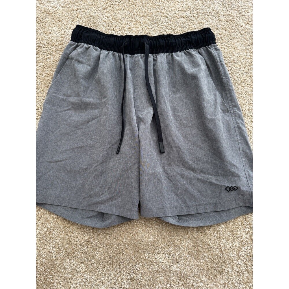 Men’s Grey Legend Athletic Shorts Size M – Adjustable Tie Straps | Lightweight